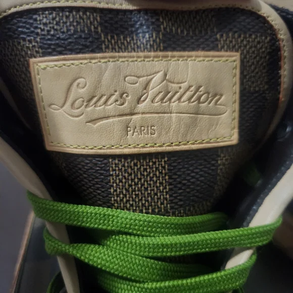 Louis Vuitton Brown Damier Ebene Canvas Leather High Top Vintage - Picture 3 of 14